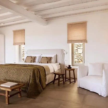 Villa Amra - Secluded Mykonos Haven With Sea Views, Heated Pool, Gym & Hammam Ftelia (Mykonos)