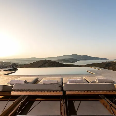 Amra - Secluded Mykonos Haven With Sea Views, Heated Pool, Gym & Hammam 别墅 法蒂亚