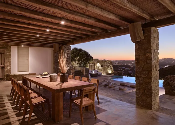 Amra - Secluded Mykonos Haven With Sea Views, Heated Pool, Gym & Hammam Villa Ftelia (Mykonos)