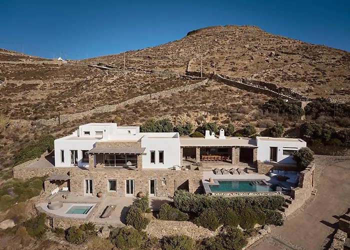 Amra - Secluded Mykonos Haven With Sea Views, Heated Pool, Gym & Hammam Villa *