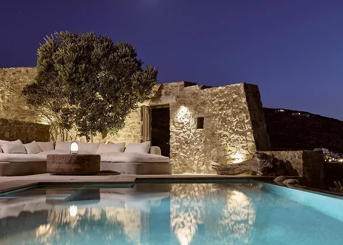 Amra - Secluded Mykonos Haven With Sea Views, Heated Pool, Gym & Hammam Villa *