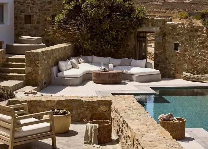 Amra - Secluded Mykonos Haven With Sea Views, Heated Pool, Gym & Hammam * Ftelia (Mykonos)