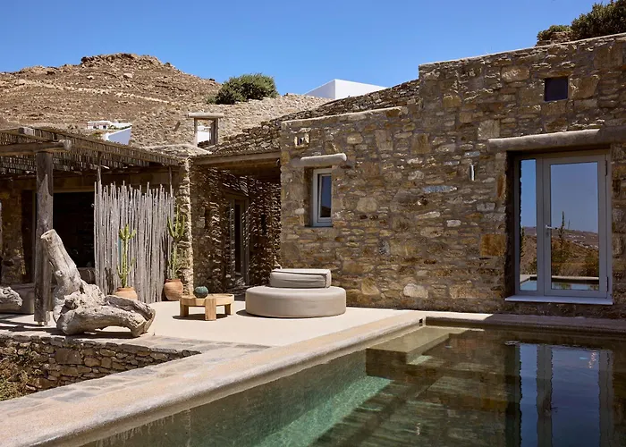 Amra - Secluded Mykonos Haven With Sea Views, Heated Pool, Gym & Hammam Villa *