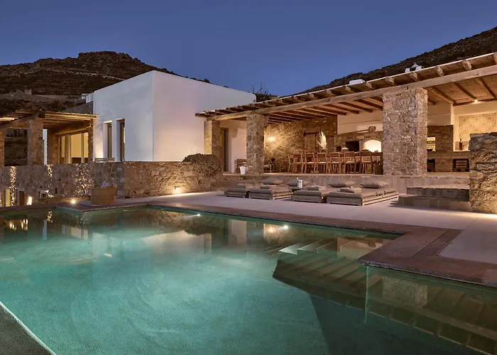Villa Amra - Secluded Mykonos Haven With Sea Views, Heated Pool, Gym & Hammam