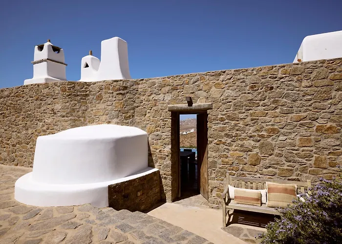 Villa Amra - Secluded Mykonos Haven With Sea Views, Heated Pool, Gym & Hammam Ftelia (Mykonos)